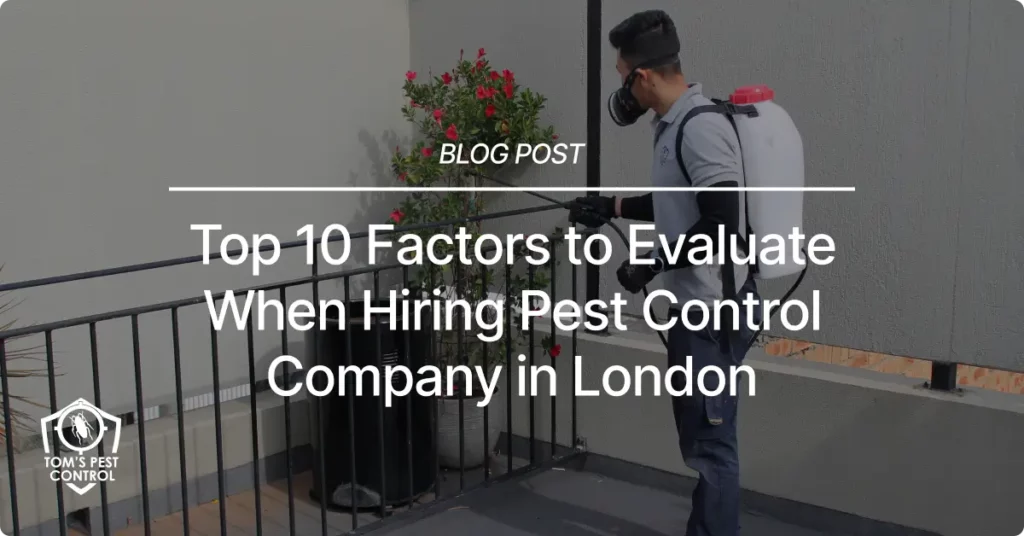 Hiring Pest Control Company London